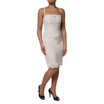 Dolce & Gabbana White Full Slip DG Logo Silk Dress Sleepwear DR81790-44