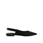 Dolce & Gabbana Black Crystal Charmeuse Slingback Shoes LA12724-37