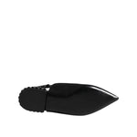 Dolce & Gabbana Black Crystal Charmeuse Slingback Shoes LA12724-37