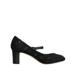 Dolce & Gabbana Black Mary Jane Taormina Lace Pumps Shoes LA12713-38