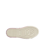 Dolce & Gabbana White Pink Leather Low Top Sneakers Shoes