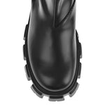 Prada Monolith Leather Ankle Boots PR-8783725494484-EU39.5/US6.5