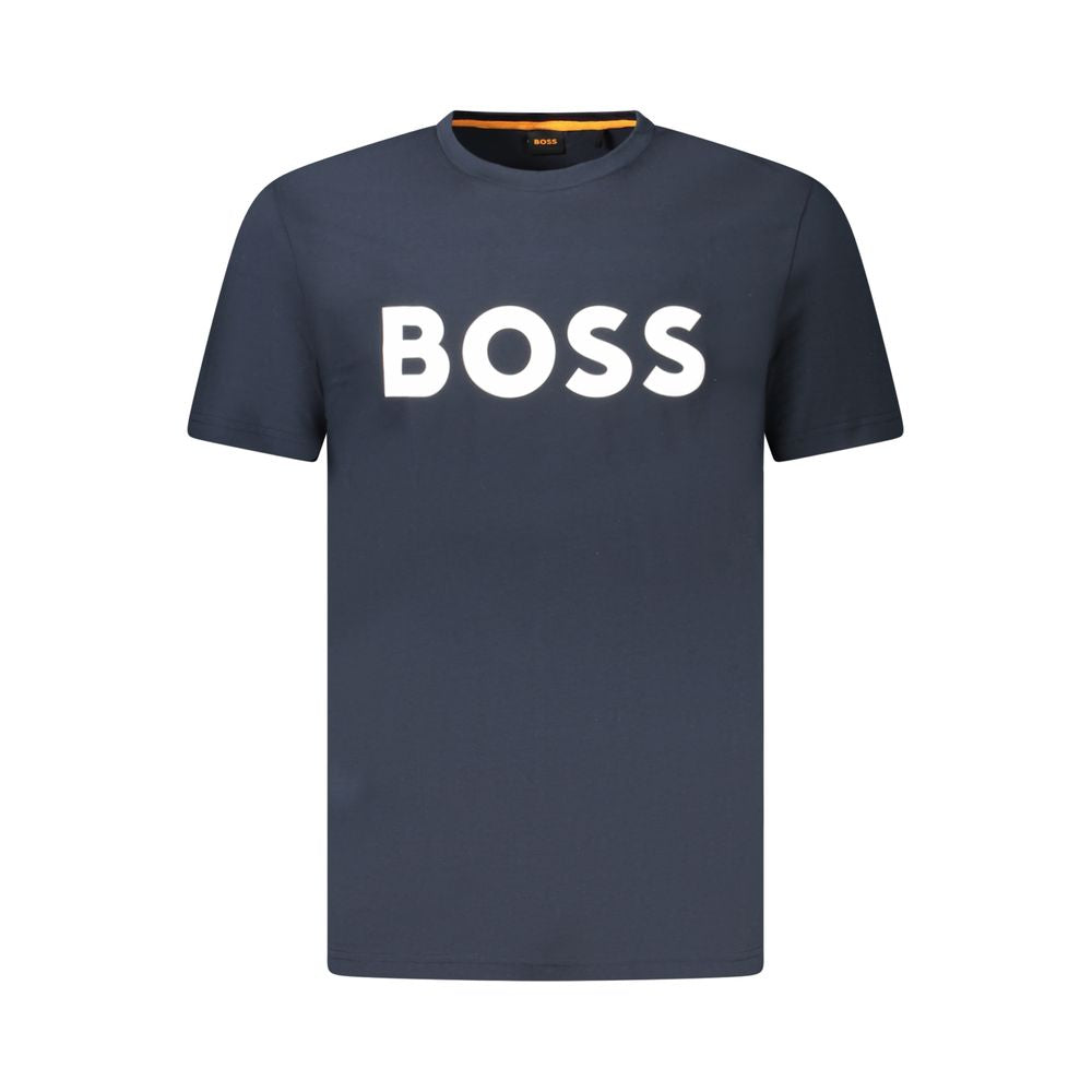 Hugo Boss Blue Cotton Men T-Shirt