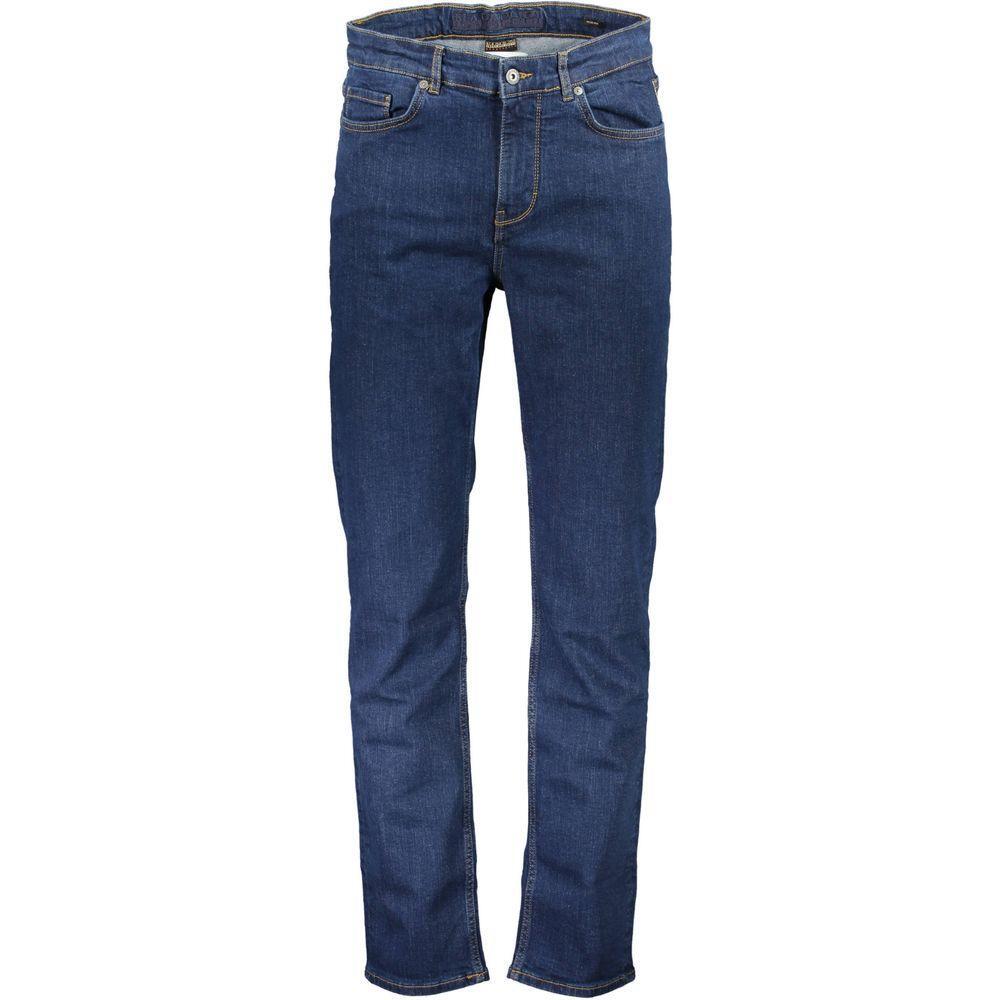 Napapijri Blue Cotton Jeans & Pant NA-21704-W31
