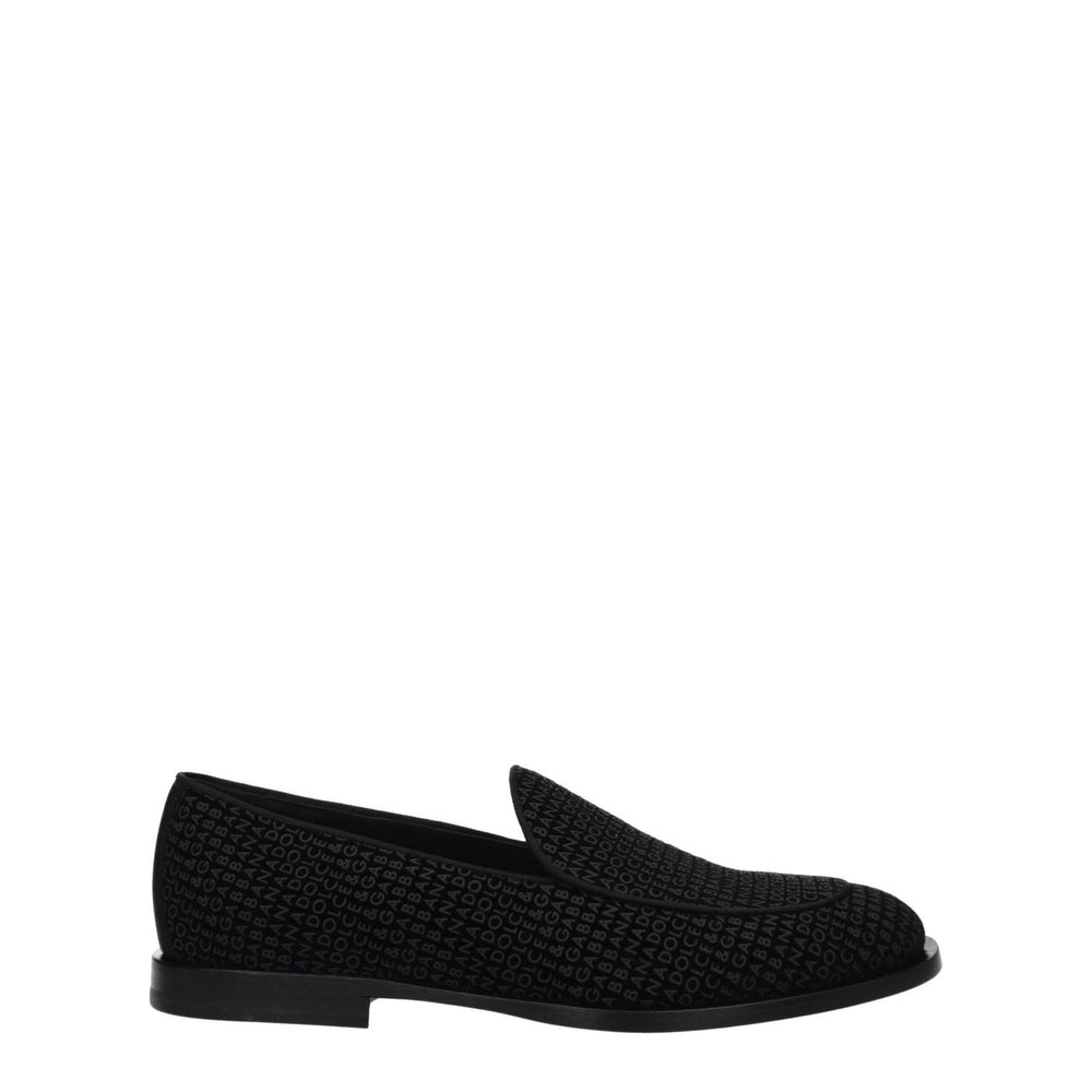 Dolce & Gabbana Black Velvet Slip-On Loafers DO-8547405758729-EU40/US7