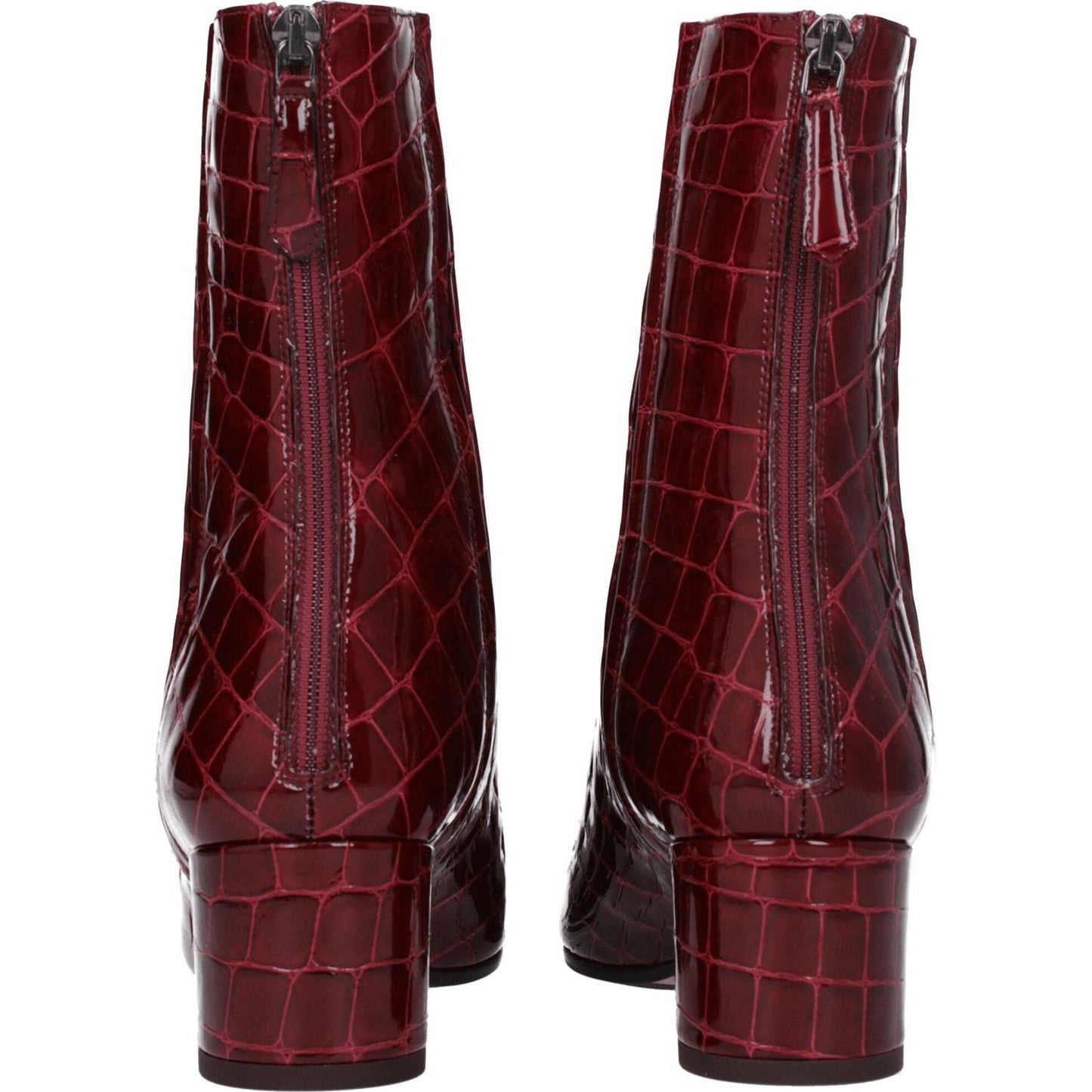 Aquazzura Red Leather Ankle Boots AQ-8547425288457-EU36/US6