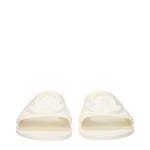 Moncler White Cotton Slippers Sandals