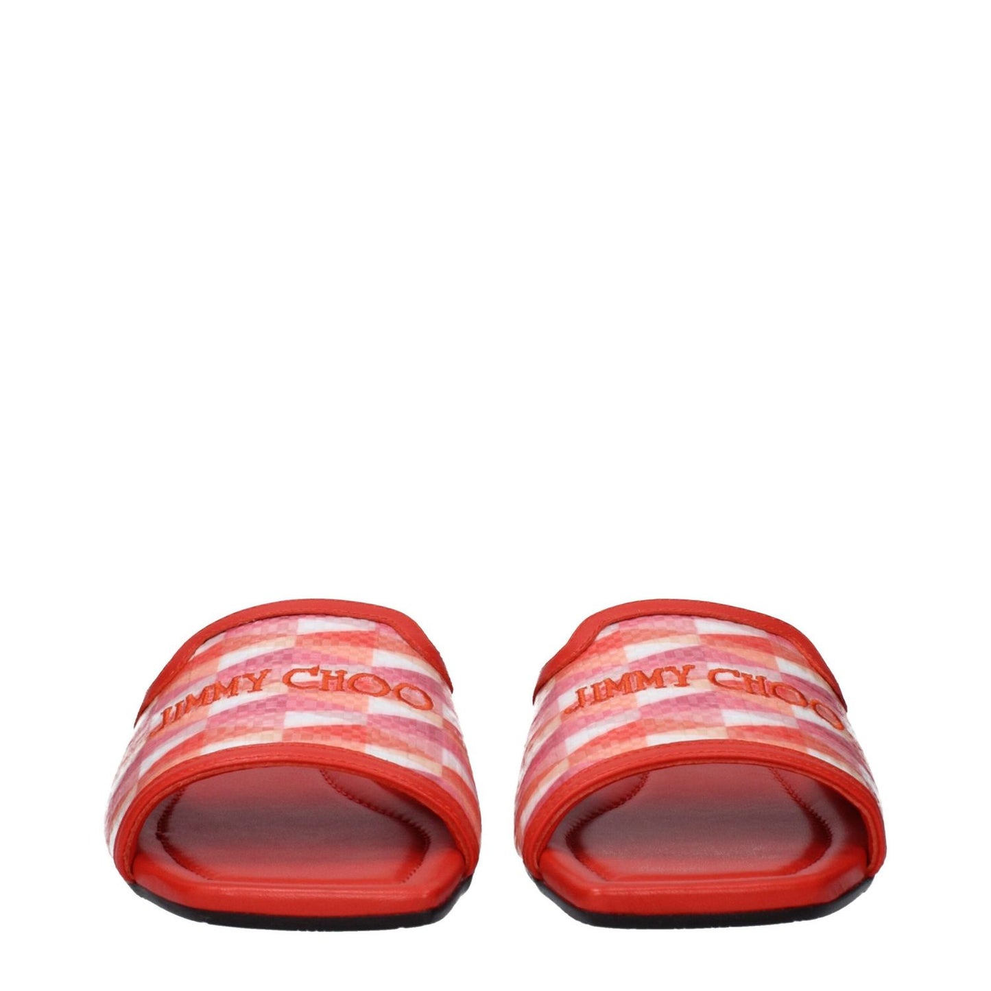 Jimmy Choo Orange Fabric Slippers Sandals JI-10020227252489-EU37/US7