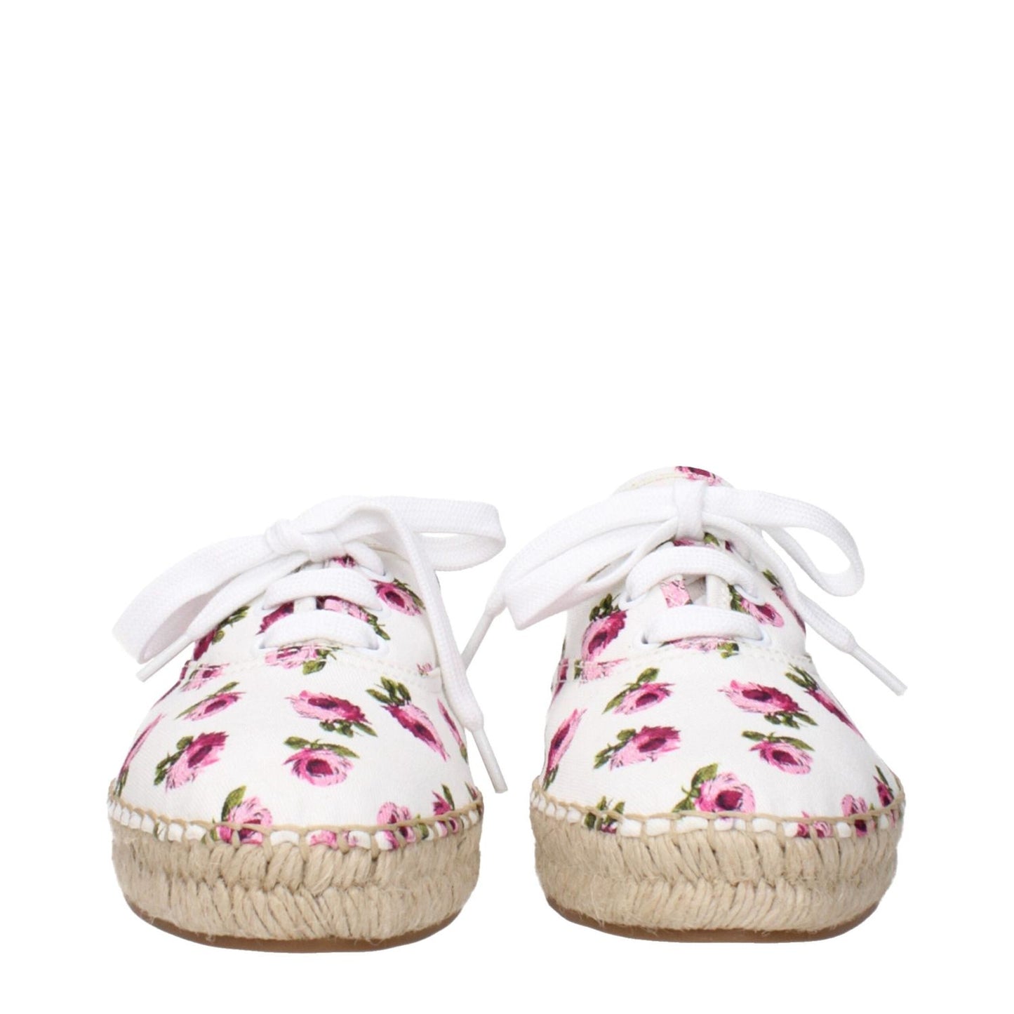 Prada White Fabric Espadrilles PR-15185694556425-EU35/US5