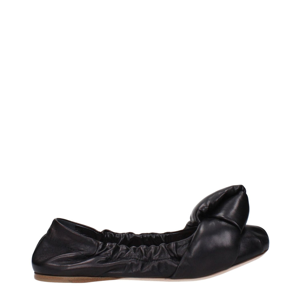 Miu Miu Black Leather Ballet Flats MI-15185728340233-EU36/US6
