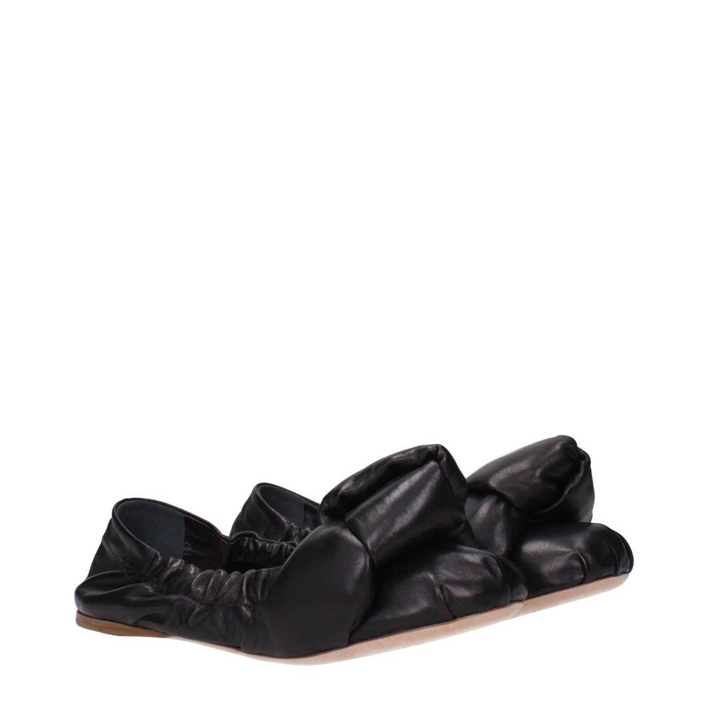Miu Miu Black Leather Ballet Flats MI-15185728340233-EU36/US6
