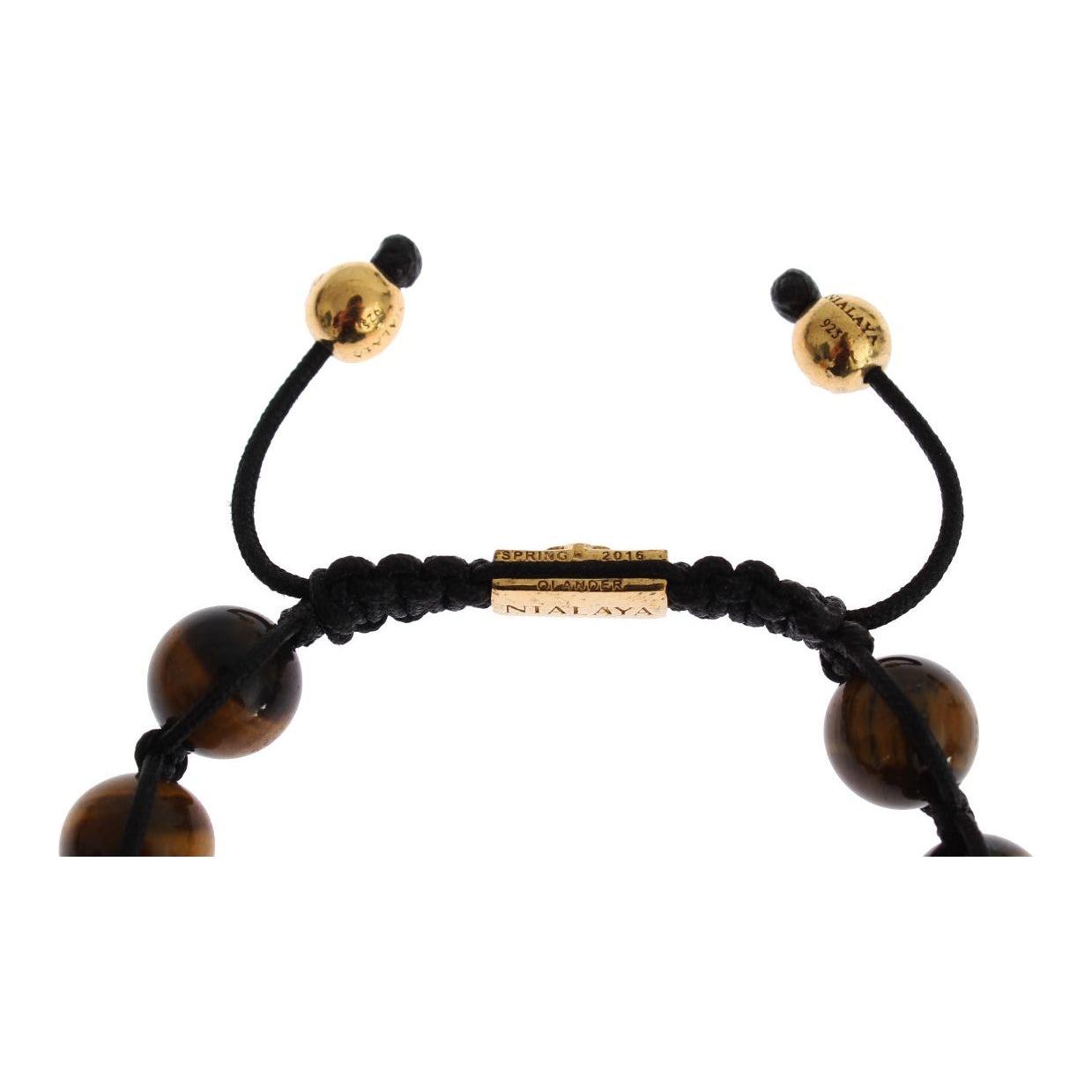 Nialaya Chic Multicolor CZ & Tigers Eye Bracelet Bracelet Nialaya Wheat