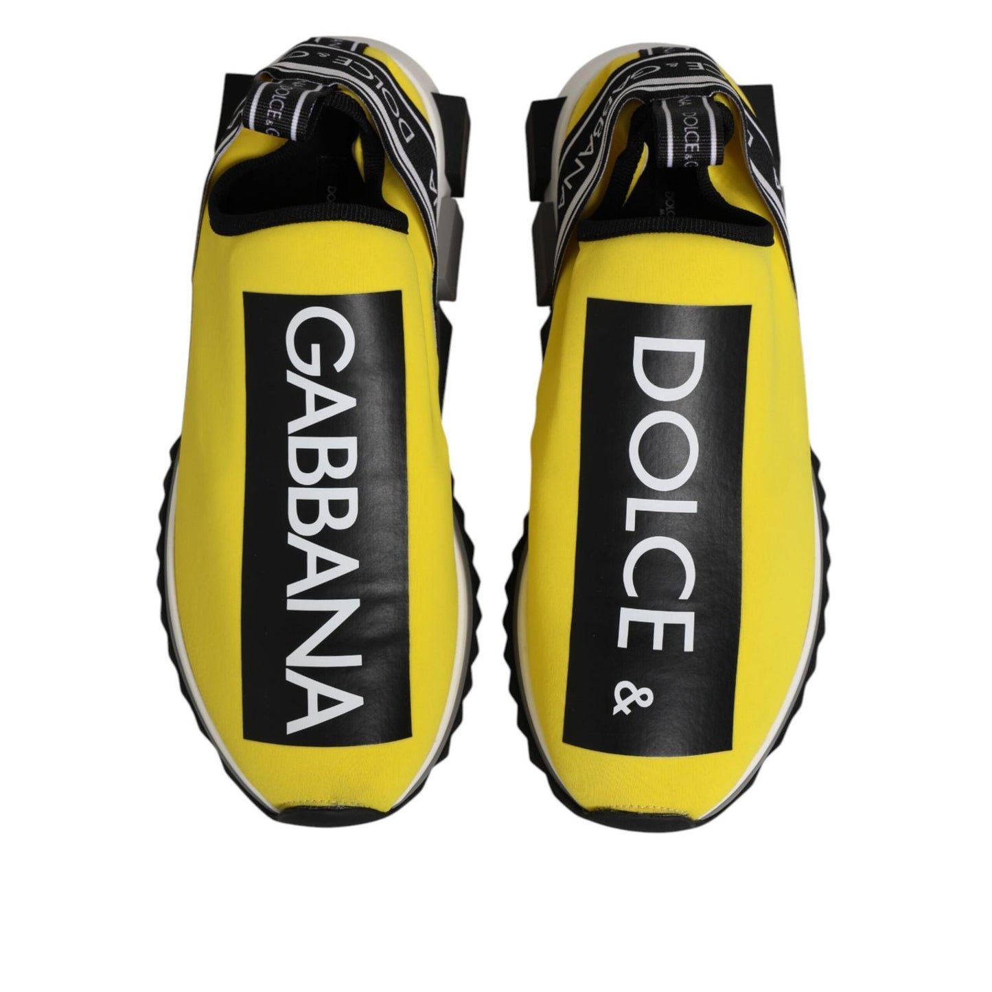 Dolce & Gabbana Yellow Logo Low Top Sorrento Sneakers Shoes MV7778-42