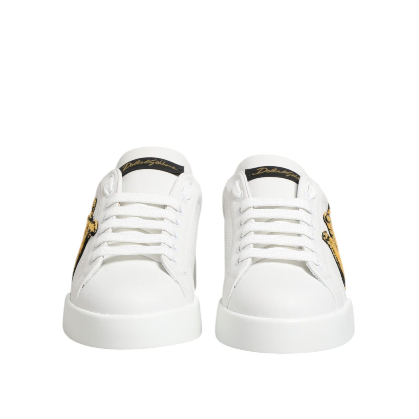 Dolce & Gabbana White Crown Patch Portofino Men Sneakers Shoes MV7795-39