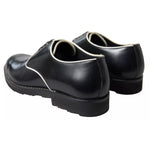 Dolce & Gabbana Black White Leather Formal Dress Shoes MV5096-39.5