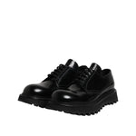 Dolce & Gabbana Black Leather Lace Up Trekking Dress Shoes MV7818-46