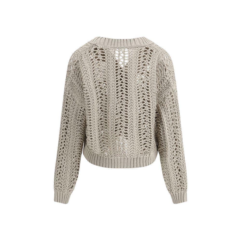 Brunello Cucinelli Cardigan in perforated knit BR-M8E389106C9593-M