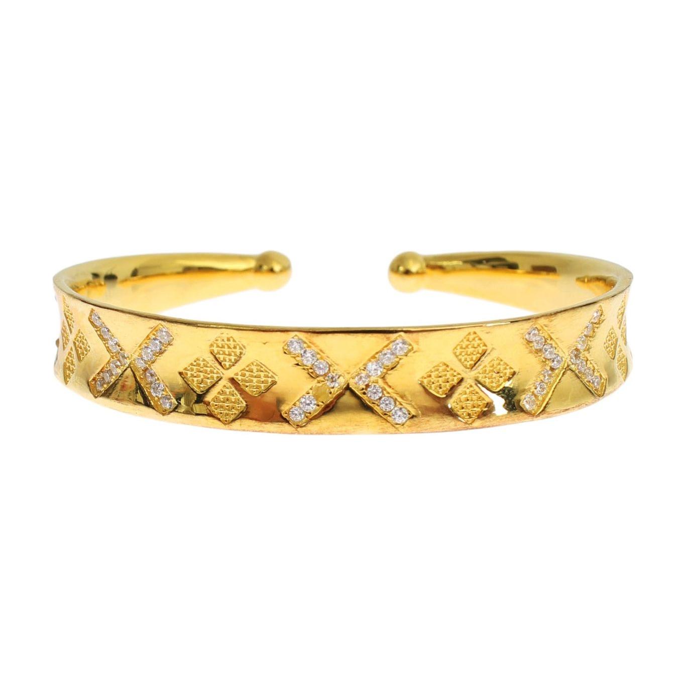 Nialaya Elegant Gold Plated Silver CZ Bracelet Bracelet Nialaya Light Goldenrod