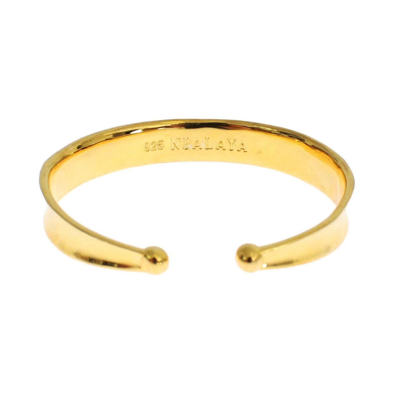 Nialaya Elegant Gold Plated Silver CZ Bracelet Bracelet Nialaya Light Goldenrod