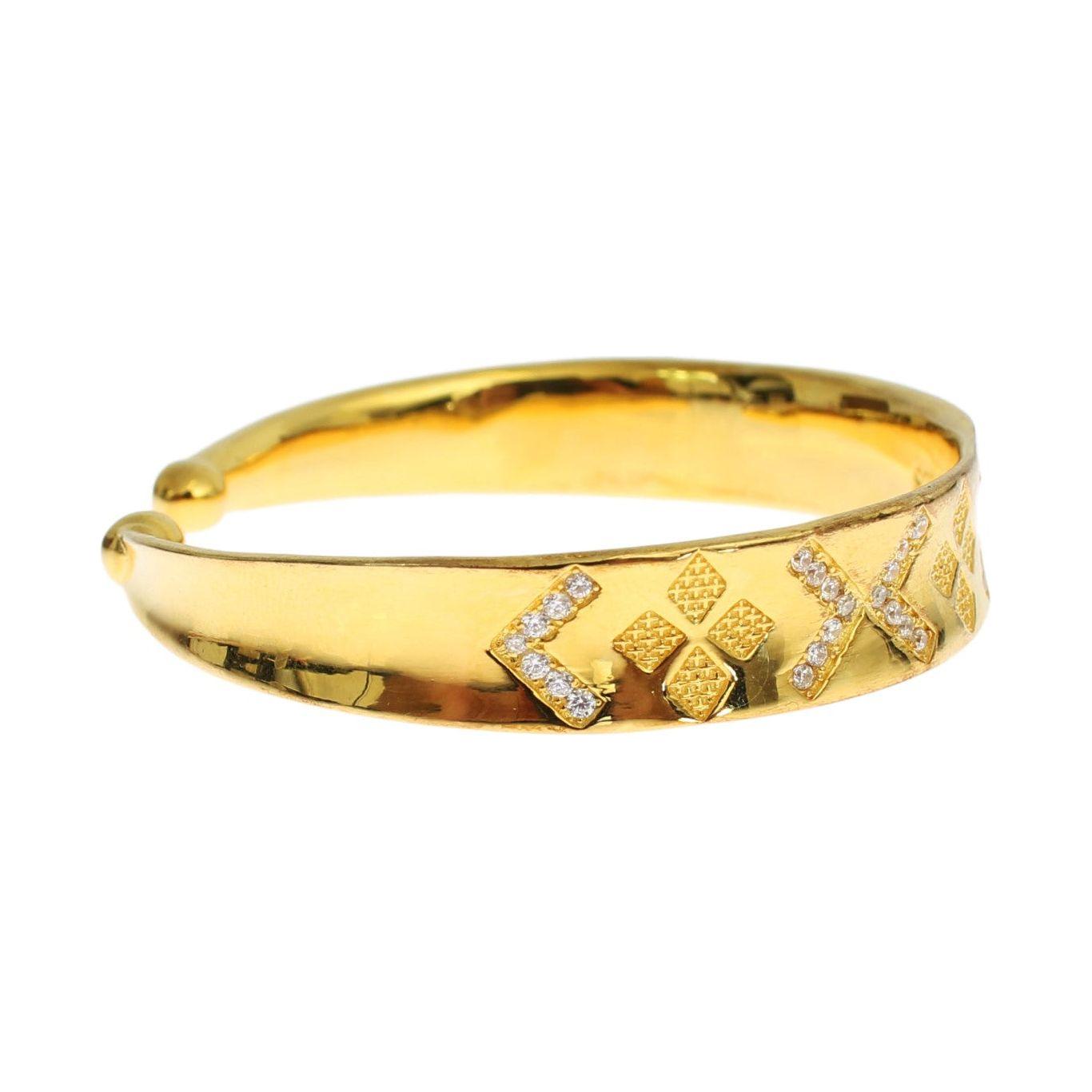 Nialaya Elegant Gold Plated Silver CZ Bracelet Bracelet Nialaya Light Goldenrod