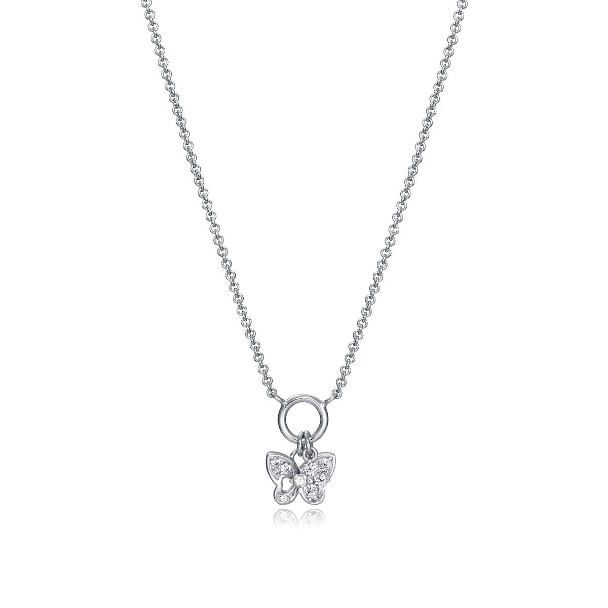 VICEROY JEWELS Mod. 85023C000-38 Lady's necklace, silver 925°, butterfly pendant, quartz movement, water-resistant 5 ATM.