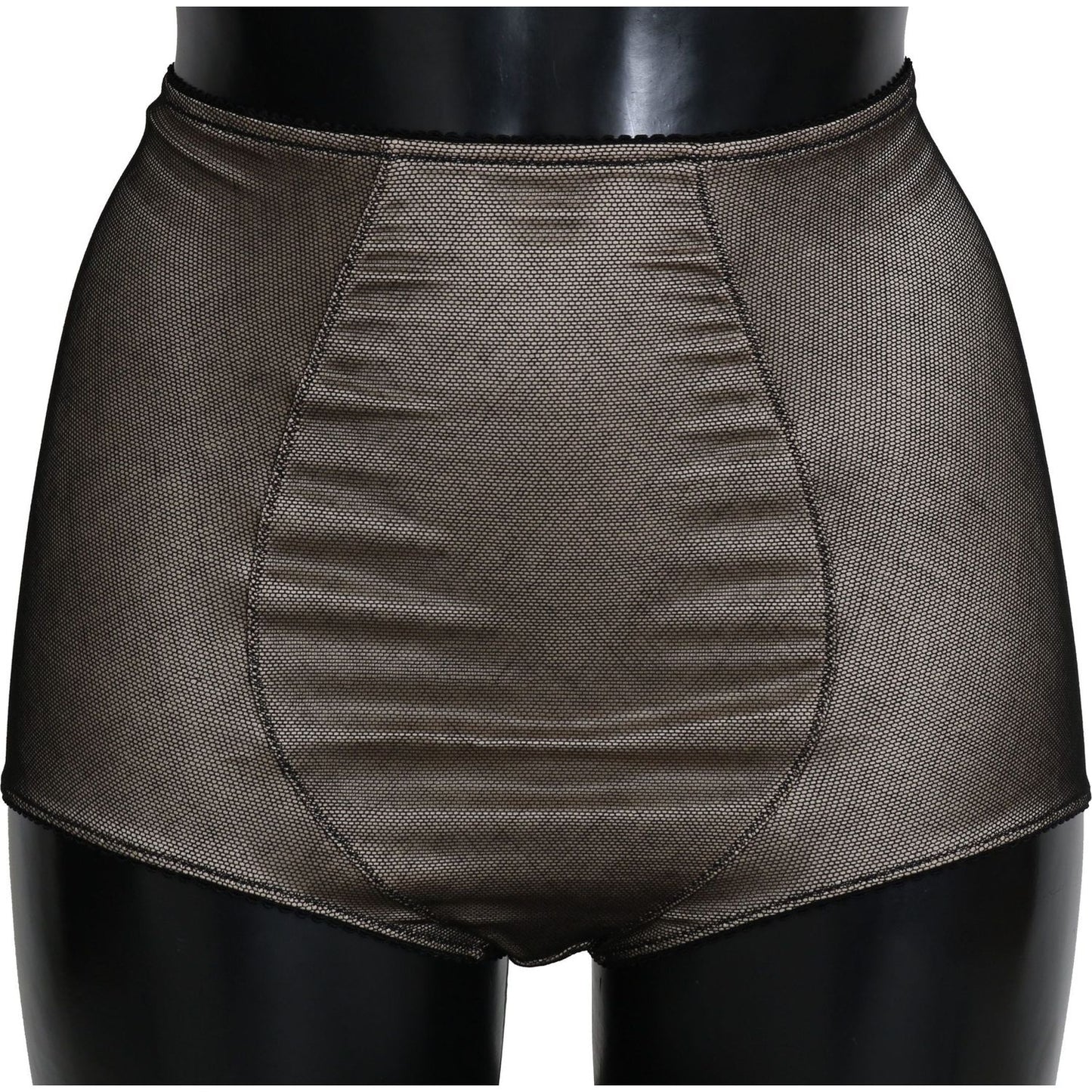 Dolce & Gabbana Beige Black Net Cotton Blend Chic Underwear Dolce & Gabbana Dark Slate Gray
