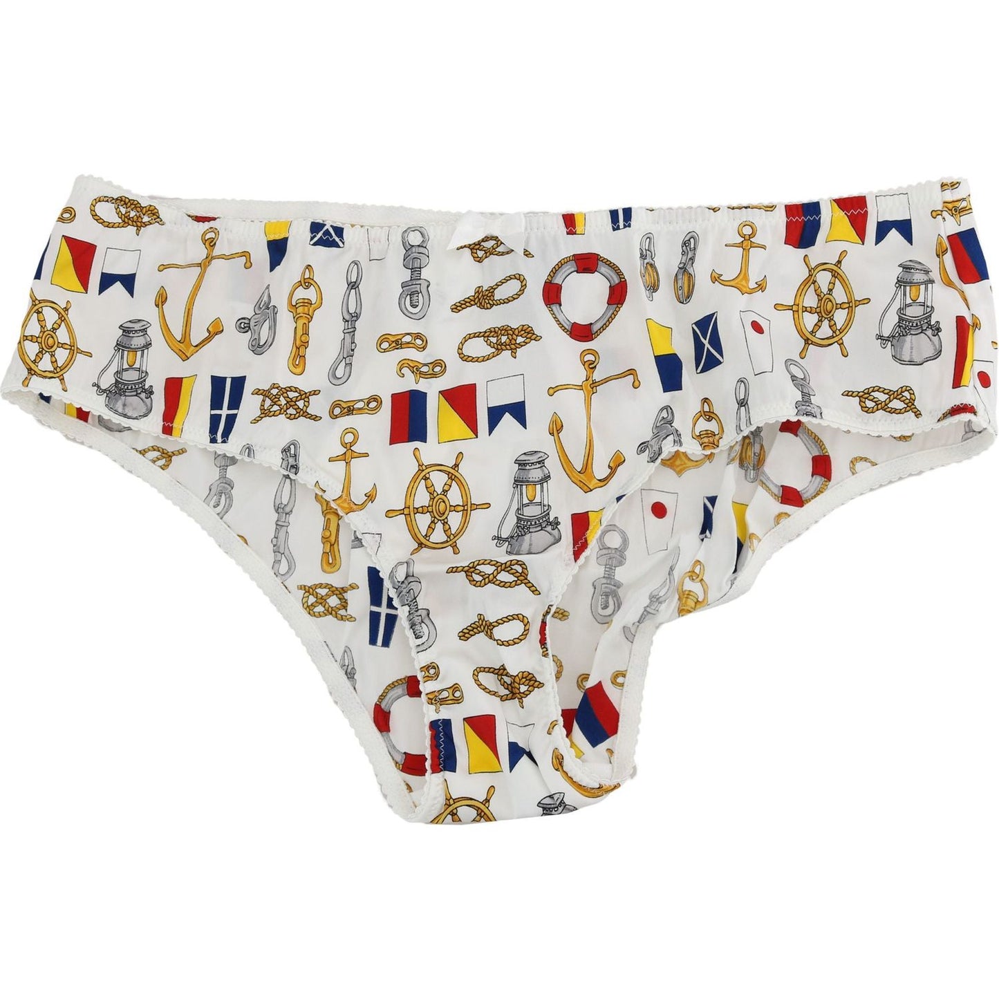 Dolce & Gabbana Chic Sailor Print Women Underwear Dolce & Gabbana Light Gray