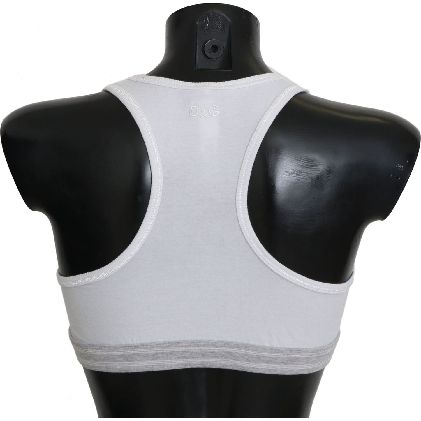 Dolce & Gabbana Elegant White Stretch Sport Bra Dolce & Gabbana Dark Slate Gray