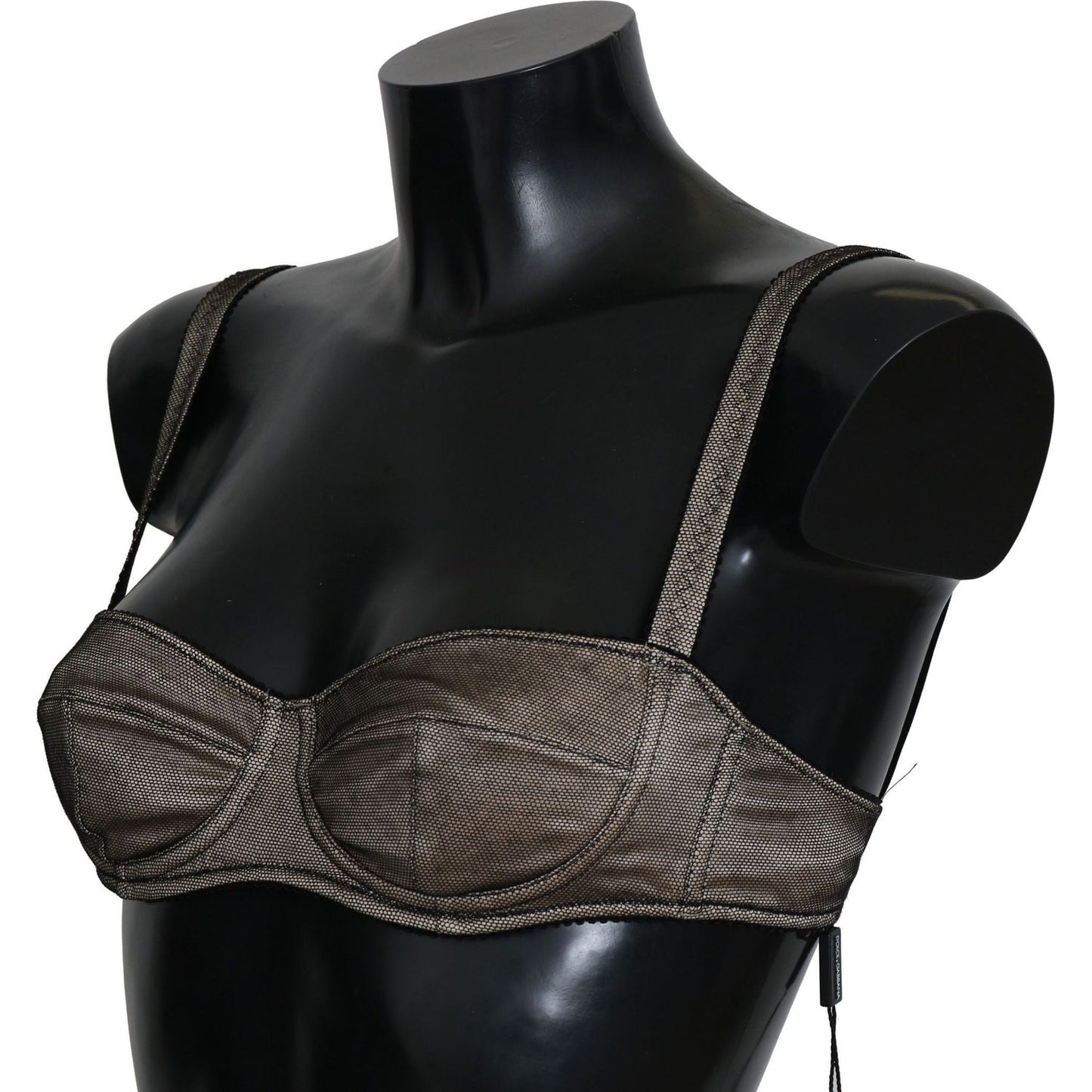 Dolce & Gabbana Elegant Brown Stretch Bra Womens Underwear Dolce & Gabbana Black