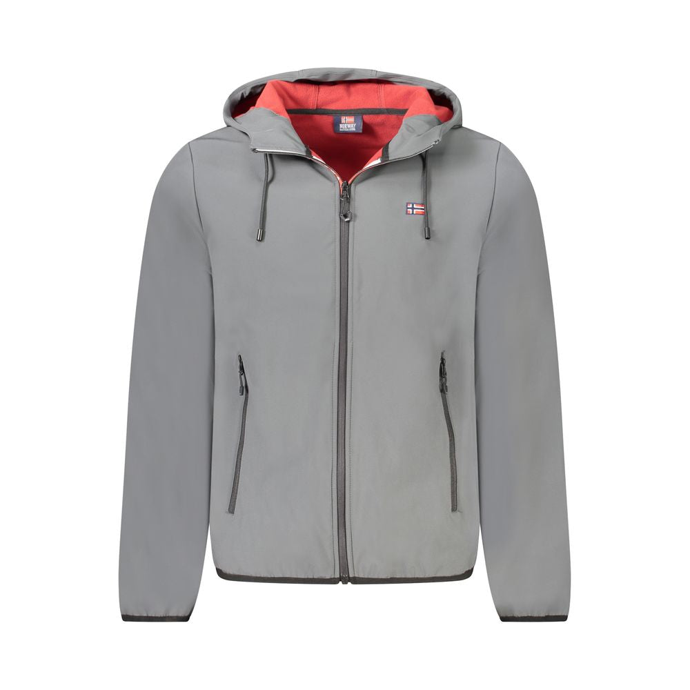 Norway 1963 Gray Polyester Men's Hooded Jacket