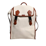 Dolce & Gabbana Beige Brown Canvas Leather EDGE Travel Men Back Pack Bag BAG4710