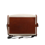 Dolce & Gabbana Beige Brown Canvas Leather EDGE Travel Men Back Pack Bag BAG4710