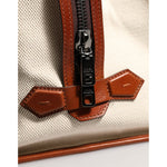 Dolce & Gabbana Beige Brown Canvas Leather EDGE Travel Men Back Pack Bag BAG4710