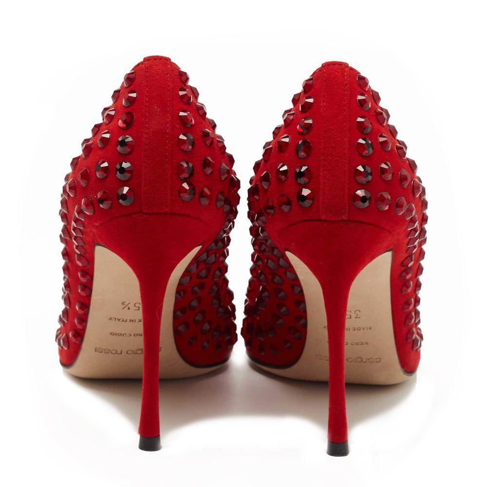 Sergio Rossi Red Calfskin Pump SE-15427-EU35/US5