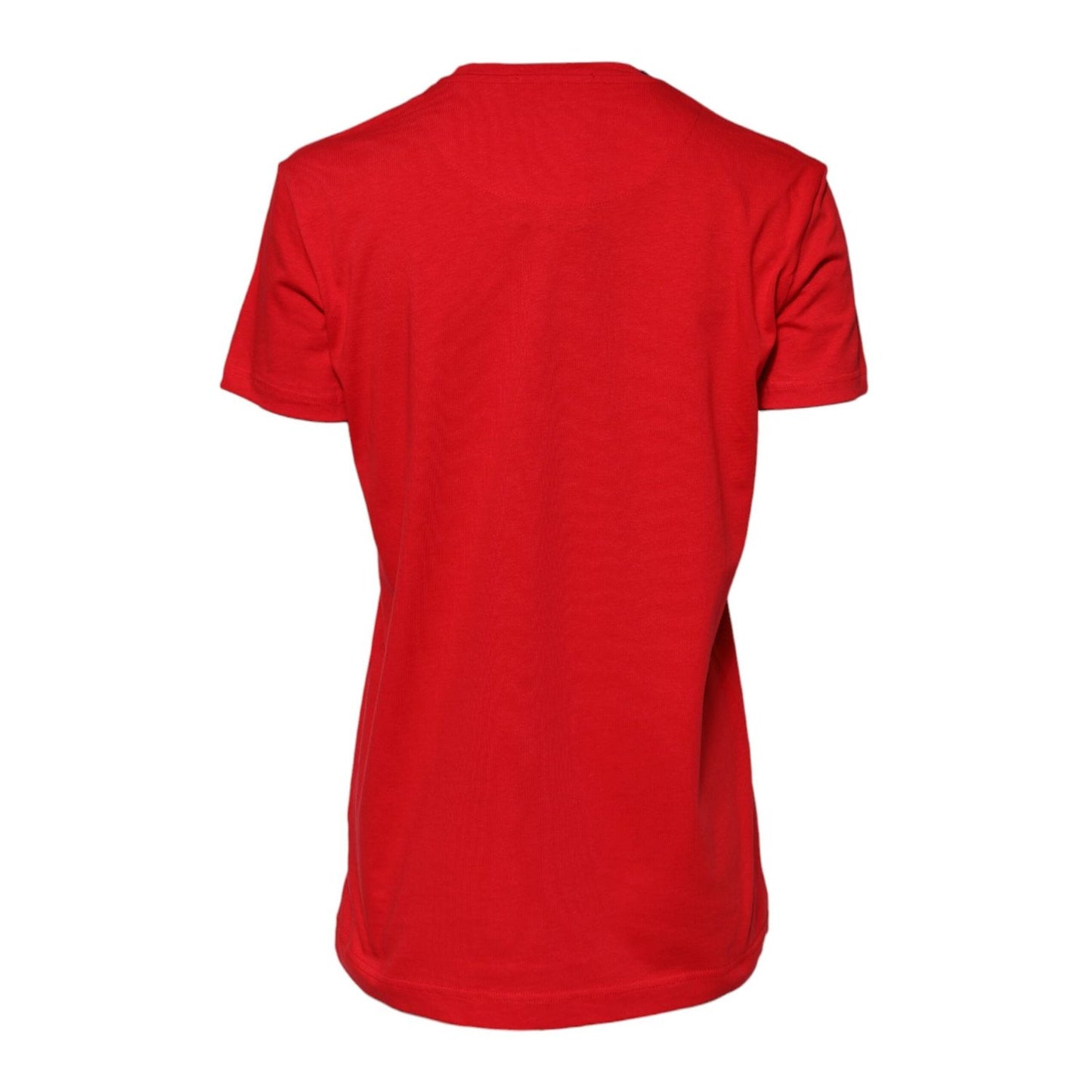 Dolce & Gabbana Red Crew Neck Short Sleeves Top T-shirt TSH90709-48