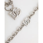 Dolce & Gabbana Silver Tone Brass DG Logo Detailing Chain Men Necklace SMY10795