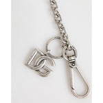 Dolce & Gabbana Silver Tone Brass DG Logo Detailing Chain Men Necklace SMY10795