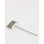 Dolce & Gabbana Silver Tone Logo Plaque Lapel Men Accessory Brooch Pin SMY11075