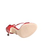 Dolce & Gabbana Red Satin Crystals Keira Sandals Heels Shoes LA12904-36.5