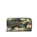 Dolce & Gabbana Multicolor Camouflage Logo Zip Around Continental Wallet BAG4693