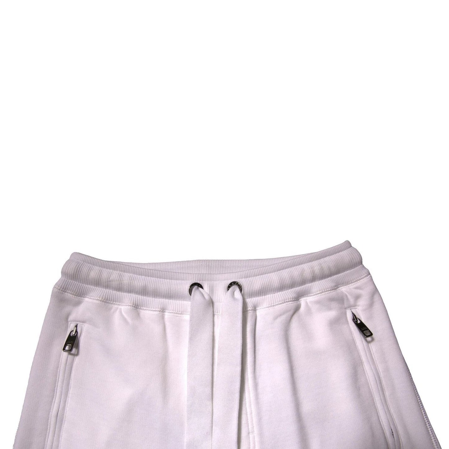 Dolce & Gabbana White Logo Tape Jogger Cotton Sweatpant Pants