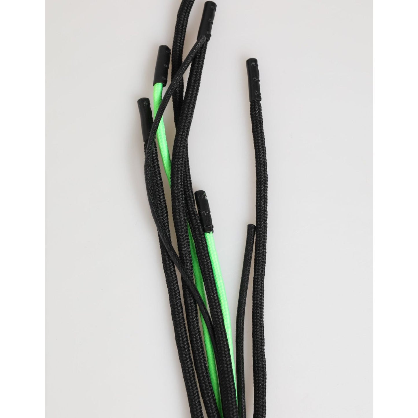 Close-up of multicolor polyester string from Dolce & Gabbana Multicolor Polyester Tape String DG Logo Keychain Keyring.