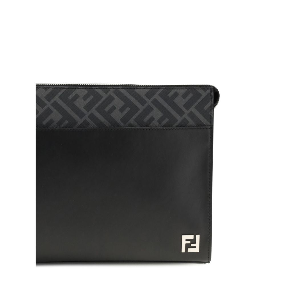Fendi Leather FF canvas Pouch FE7VA491AJF0F0GXNBB