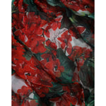 Dolce & Gabbana Multicolor Floral Silk Collar Blouse