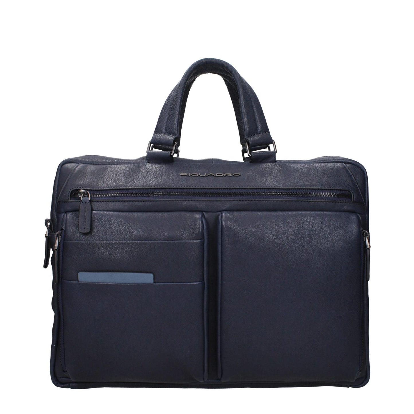 Piquadro Blue Leather Business And Laptop Bag