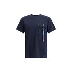 Parajumpers Short sleeve T-Shirt in navy blue with pocket detail and brand logo on front