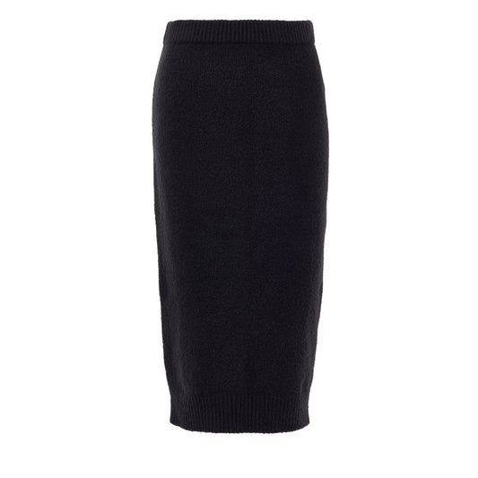 Tom Ford Black Cotton Midi Skirt