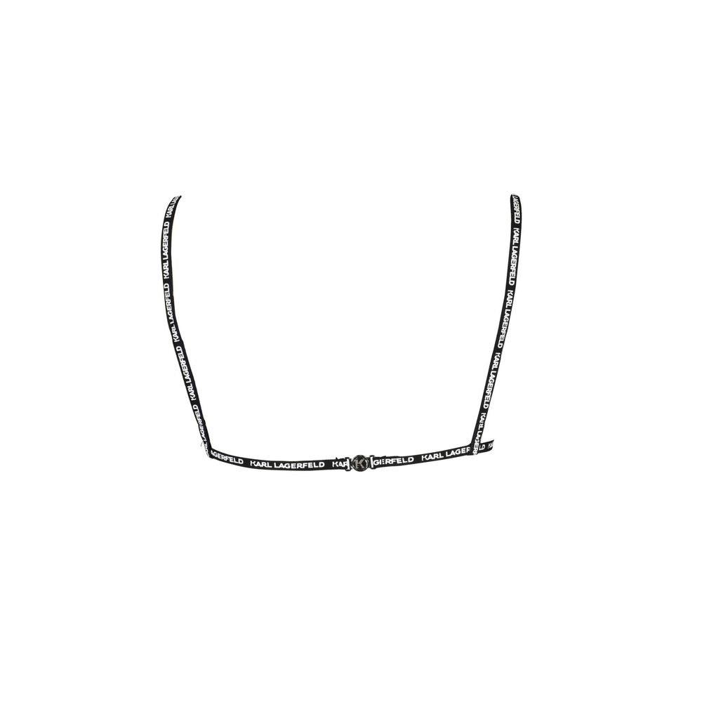 Karl Lagerfeld Black Elastane Swimwear