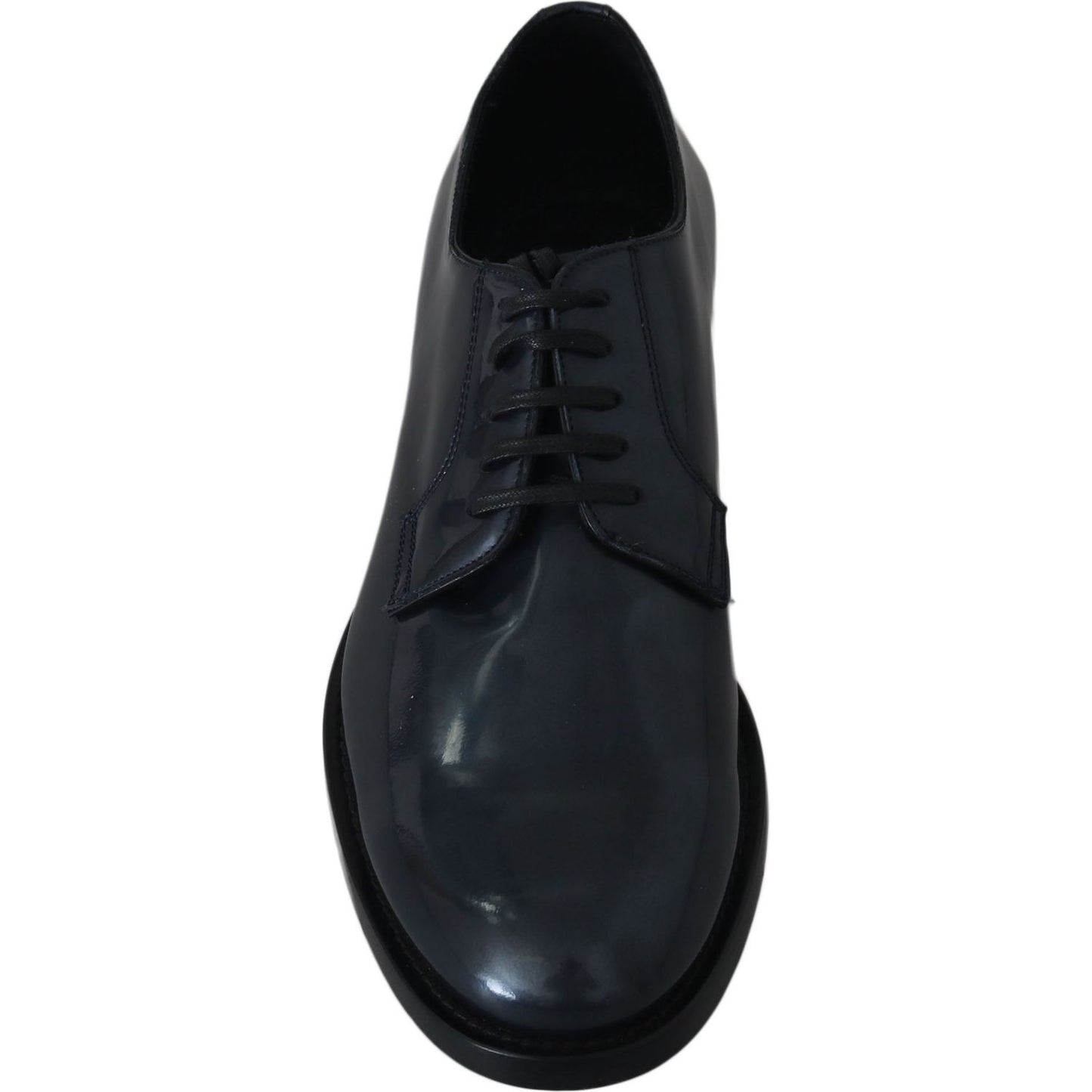 Dolce & Gabbana Elegant Blue Leather Derby Dress Shoes Dolce & Gabbana Black