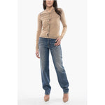 Acne Studios Acne Studios Faded Effect Stretch Nylon Crew-neck Cardigan AC-P628760-S 1728,74866327712,Acne Studios,Beige,Cardigans - Women - Clothing,Clothing,New with tags,S,Women,Women - Clothing